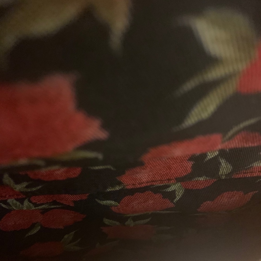 Sabina New York Beige Gold Tone Leather Shoulder Handbag Floral Lining - Picture 5 of 10